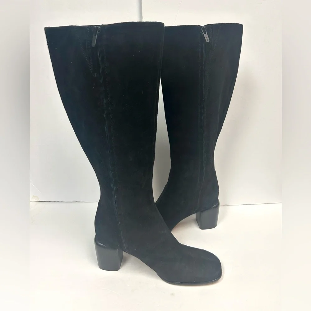 NEW Vince Boots Knee High Black Suede Women US 9.5 EU 40.5 Tall Maggie Classic - Picture 8 of 13